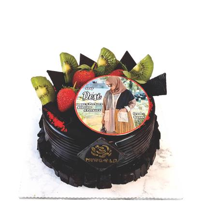 Photo Cake - Model Cokelat