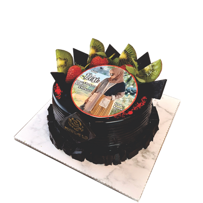 Photo Cake - Model Cokelat