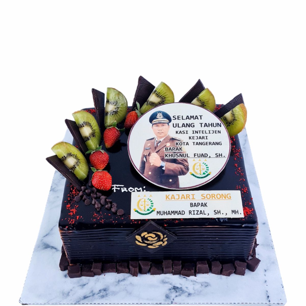 Photo Cake - Model Cokelat - Corporate