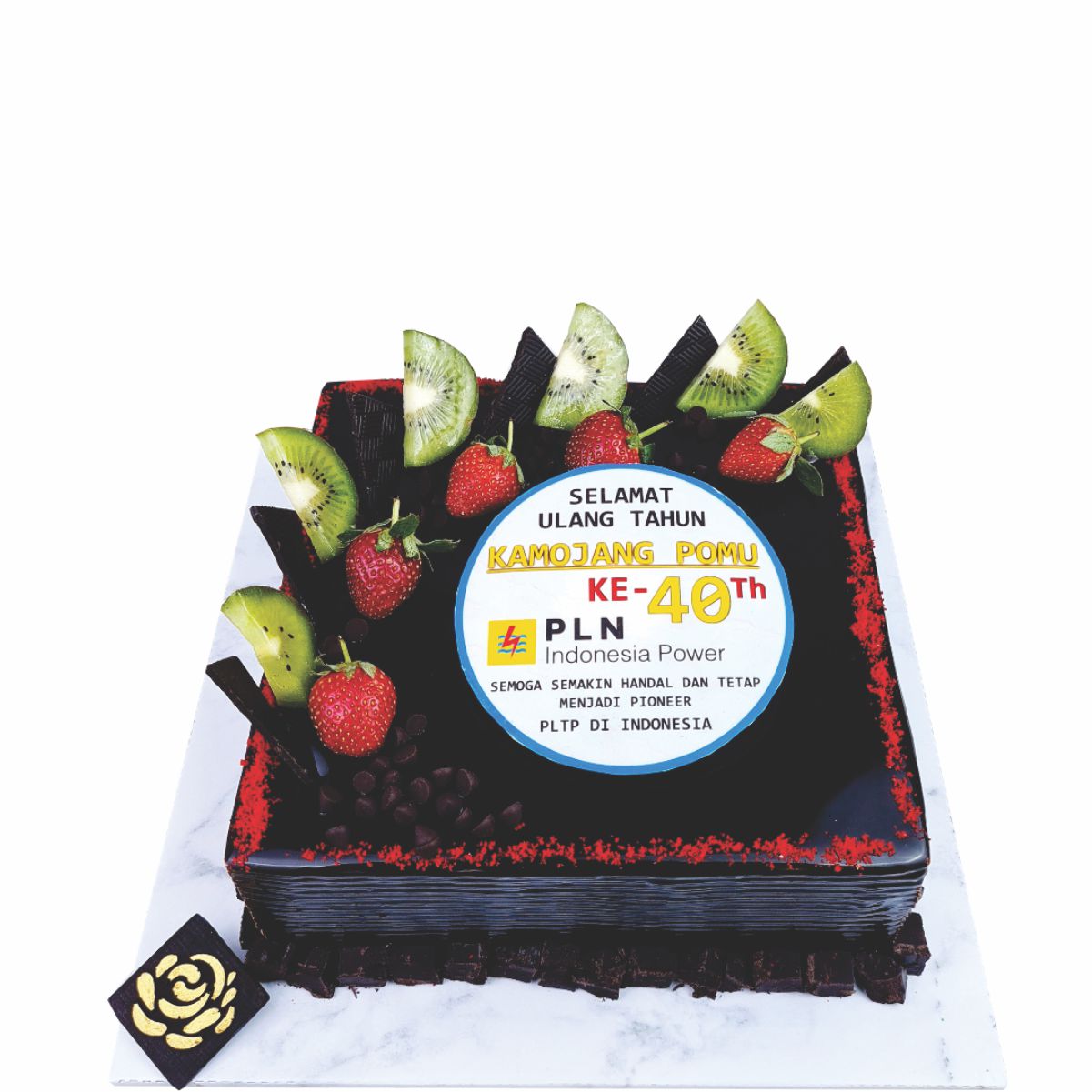 Photo Cake - Model Cokelat - Corporate